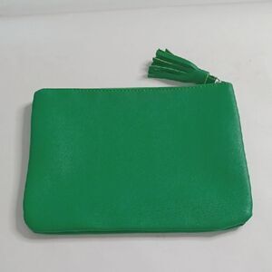 Vibrant Green Tassel Wristlet
